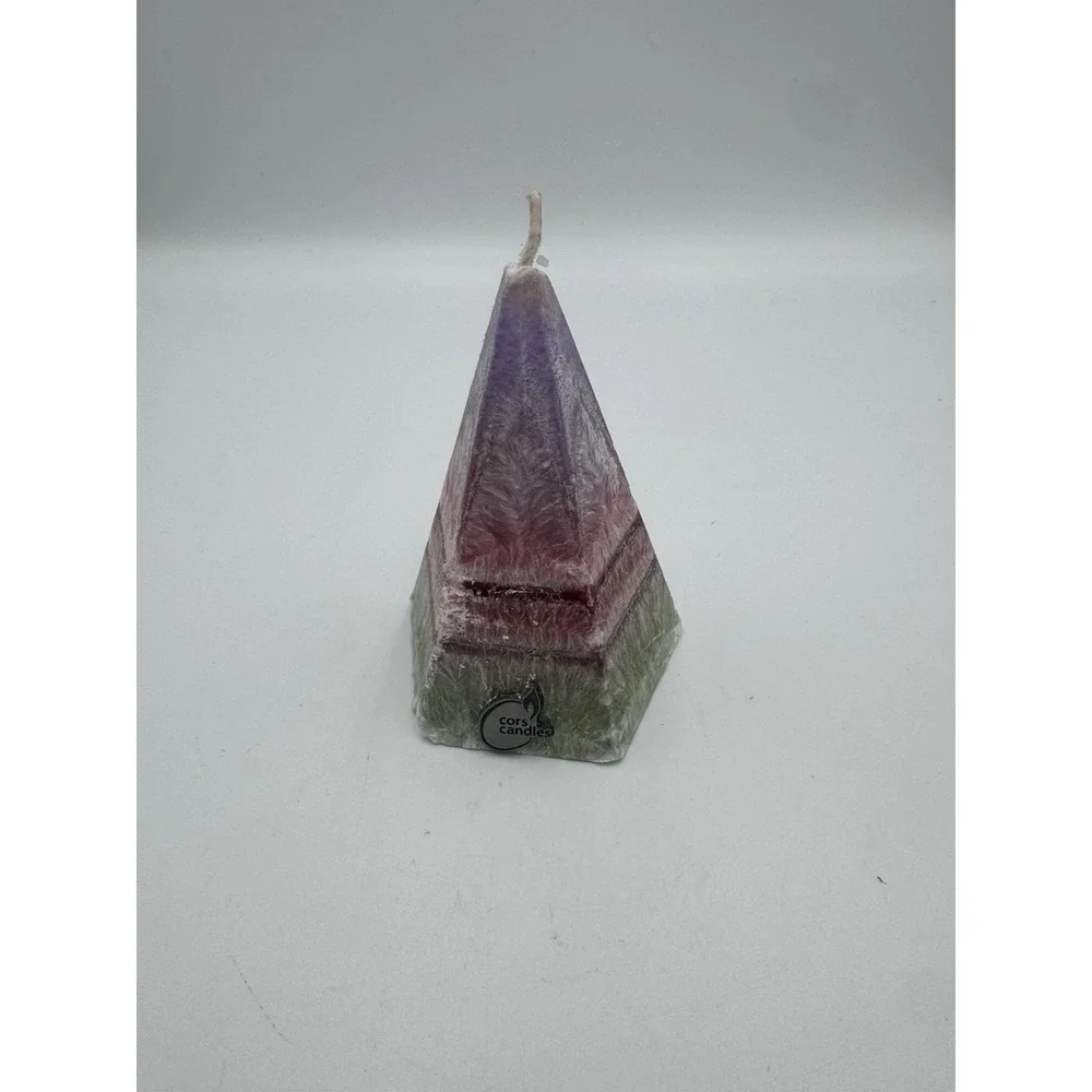Cora‎ Candle Hand poured Vegan Pyramid Candle